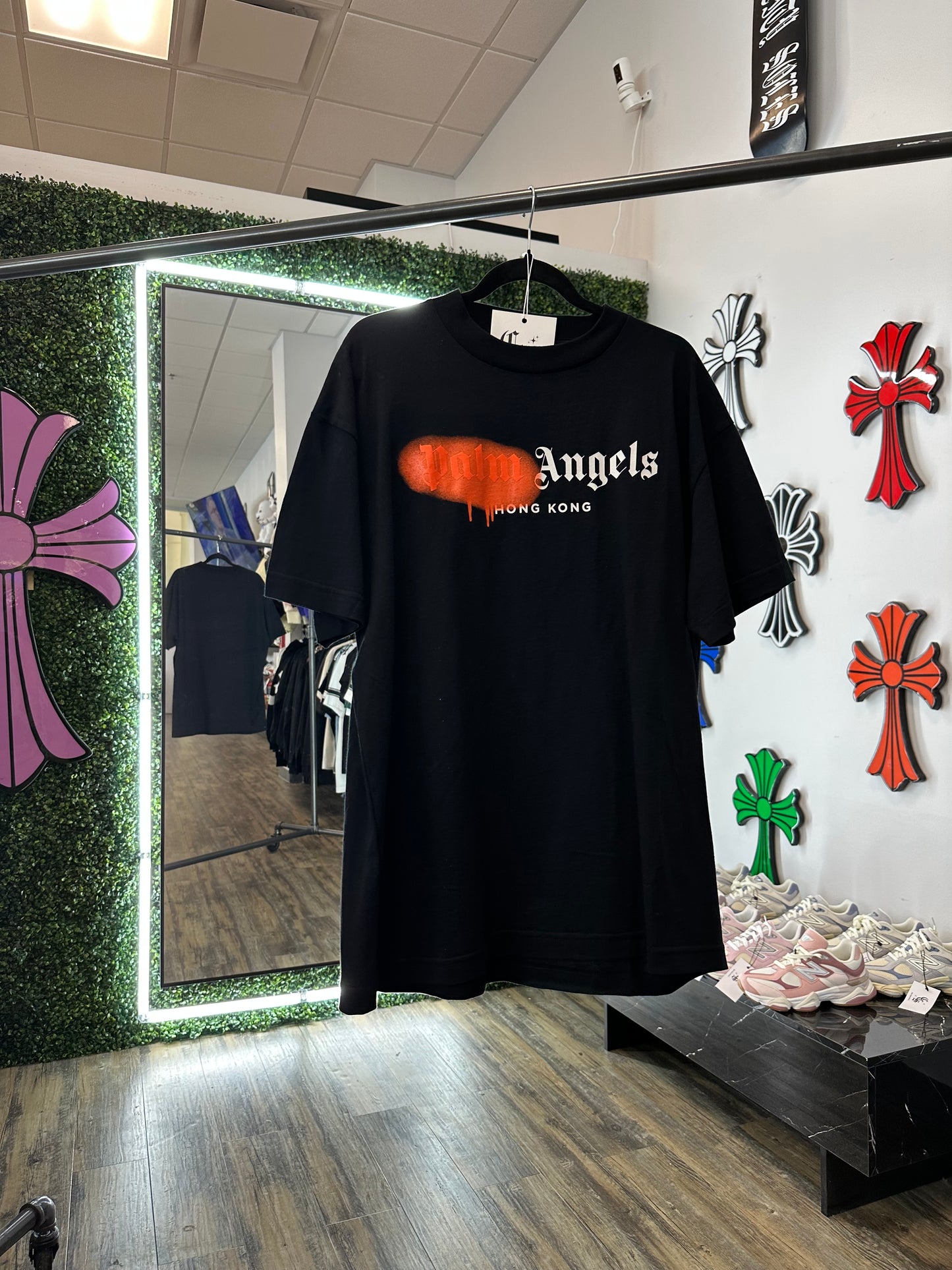 Palm Angels Milano Sprayed Logo T-shirt Orange